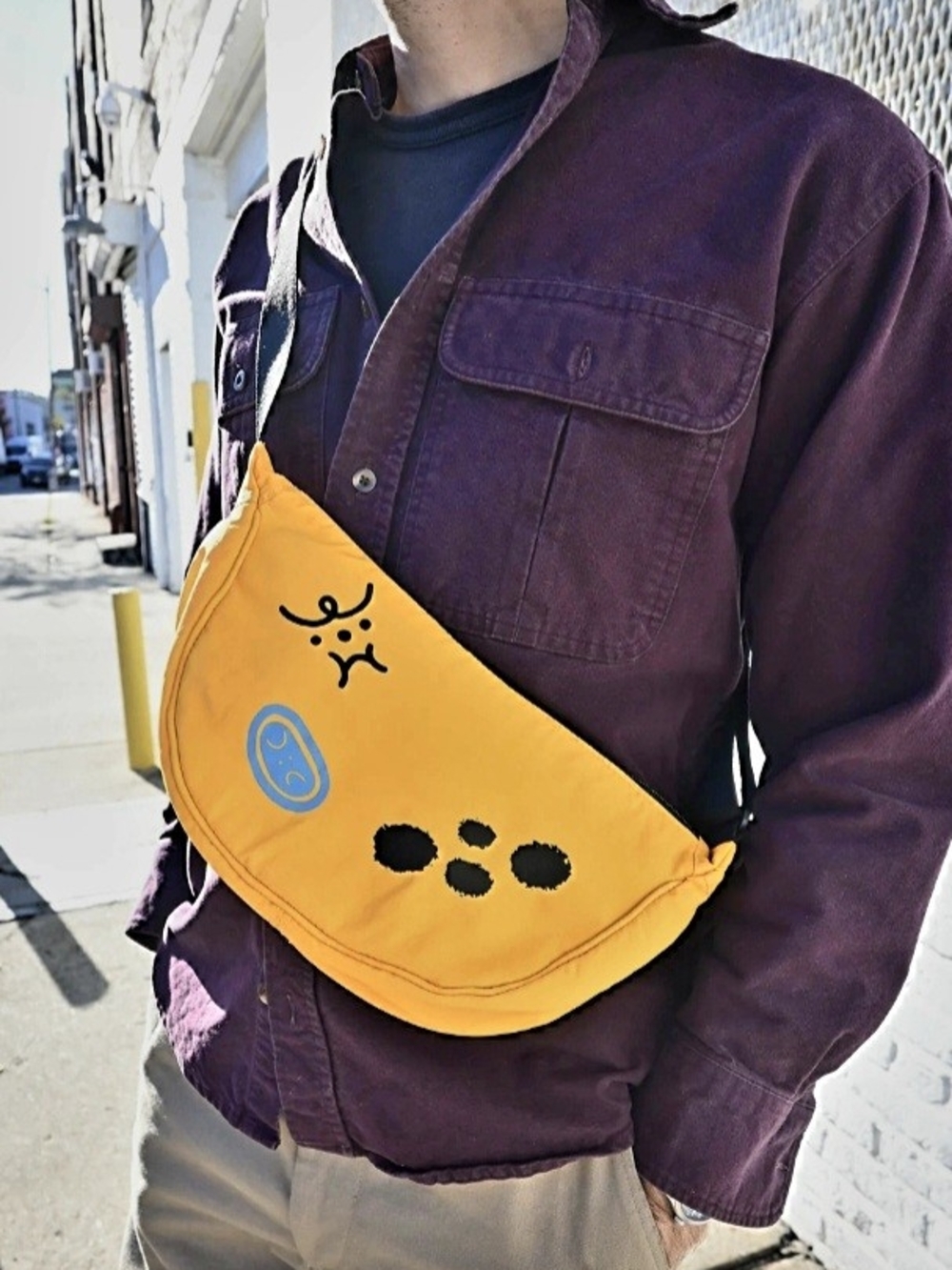 Natali Koromoto Bad-Nana Crescent Sling Bag Unisex - Picture 3 of 7